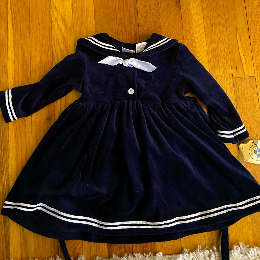 Vintage Baby Girl Sailor Dress